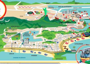 mapa turístico Rio de Janeiro