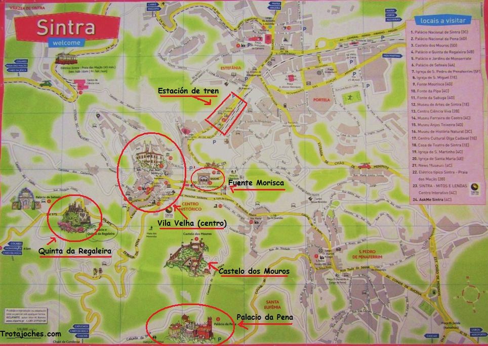 sintra walking tour map